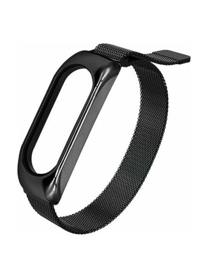 Hurtel Λουράκι Μεταλλικό Μαύρο (Mi Smart Band 5/Mi Smart Band 6)