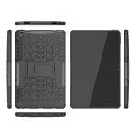 Για Lenovo Tab M10 Plus 10.6 3rd Gen 2022 Tire Texture TPU+PC Αντικραδασμική θήκη με θήκη (Μαύρη) - Image 4
