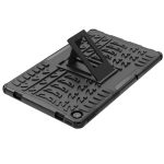 Για Lenovo Tab M10 Plus 10.6 3rd Gen 2022 Tire Texture TPU+PC Αντικραδασμική θήκη με θήκη (Μαύρη) - Image 6