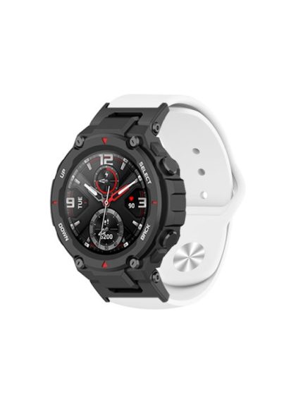 For Amazfit T-Rex / T-Rex Pro / Ares Silicone Reverse Buckle Watch Band (White)