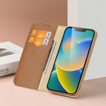 DUX DUCIS Hivo - Δερμάτινη θήκη πορτοφολιού για Apple iPhone 15 καφέ - Image 2