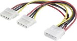Powertech 4 Pin Molex Female - 2x 4 Pin Molex Male Cable 0.2m (CAB-W004) - Image 2