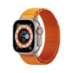 Nylon Loop Watch Band για Apple Watch Ultra 49mm / Series 8&7 45mm / SE 2&6&SE&5&4 44mm / 3&2&1 42mm (Orange)