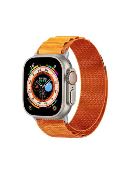 Nylon Loop Watch Band για Apple Watch Ultra 49mm / Series 8&7 45mm / SE 2&6&SE&5&4 44mm / 3&2&1 42mm (Orange)