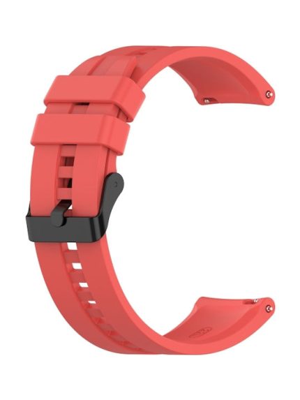Για Huawei Watch GT 2 Pro λουράκι ρολογιού σιλικόνης με μαύρη ατσάλινη πόρπη (κόκκινο)