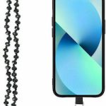 Crystal Diamond Λουράκι Λαιμού για Κινητά Μαύρο