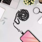 Crystal Diamond Λουράκι Λαιμού για Κινητά Μαύρο - Image 7