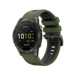 Για Garmin Enduro 2 26mm δίχρωμο λουράκι  σιλικόνης (Army Green + Black)Garmin Fenix7X, Fenix ​​7X Solar, TACTIX 7/ 7 Pro, TACTIX DELTA, Enduro, VERTIX2, Fenix ​​6X , Fenix ​​6X Pro, Fenix ​​6X Sapphire GPS, Fenix ​​5X Sapphire, Fenix ​​5x,