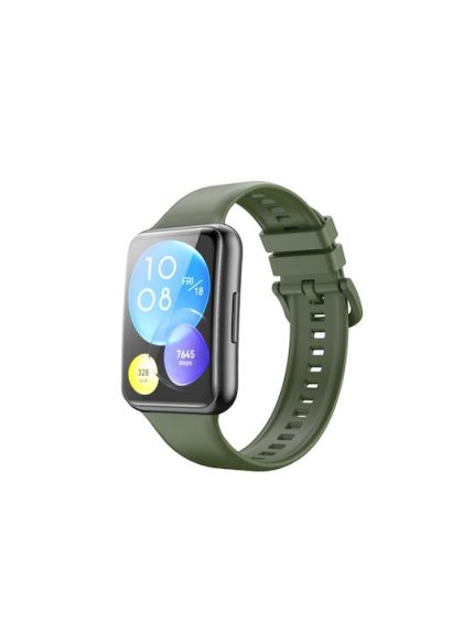 Για Huawei Watch Fit 2 Solid Color Silicone Watch Band (Πράσινο)