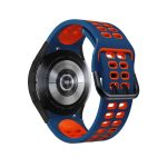 For Samsung Galaxy Watch 5 40mm 20mm Breathable Two-Color Silicone Watch Band (ΚΟΚΚΙΝΟ+ΜΠΛΕ)