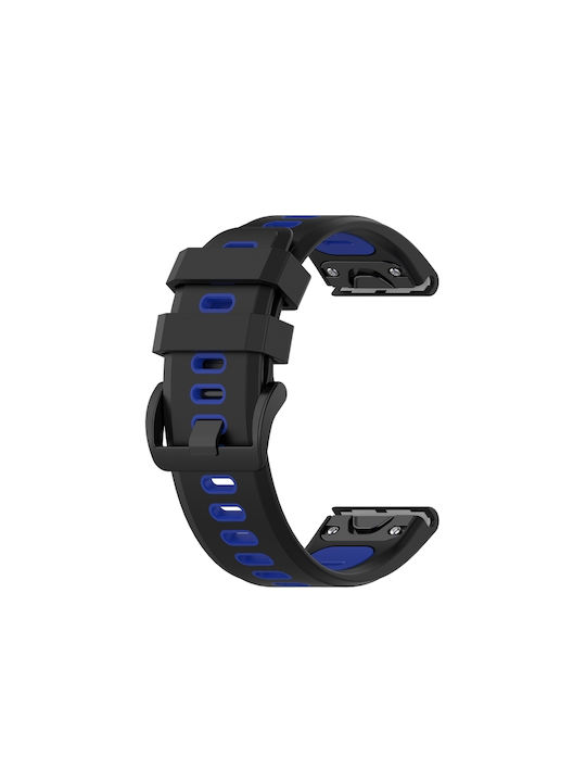 0fa404f2-b0d0-4ce3-a7dd-2b087eafe6fa_0.jpg Για Garmin Fenix 7S 20mm, δίχρωμη ζώνη ρολογιών σιλικόνης (Μαύρο μπλε) - Image 1