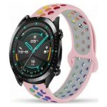 Ανταλλακτικό λουράκι QuickFit Pride Rainbow Pink για Samsung Galaxy Watch5 (40mm & 42mm)/Watch4 (40mm & 44mm)/ Watch4 Classic (42mm & 46mm)/ Watch3(41mm)/Active 2(40/44mm)/Amazfit GTS 3 (43mm)/GTR(42mm) (20mm)