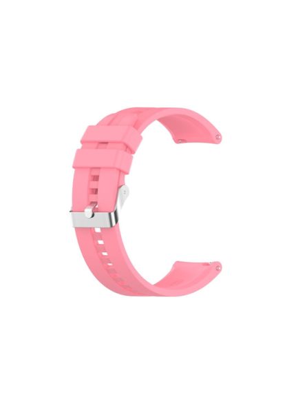 For Amazfit GTR 2e / GTR 2 22mm Silicone Watch Band with Silver Buckle(Pink)