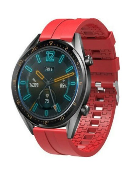 Silver Buckle Λουράκι Σιλικόνης Κόκκινο (Huawei Watch GT / GT2 (46mm))