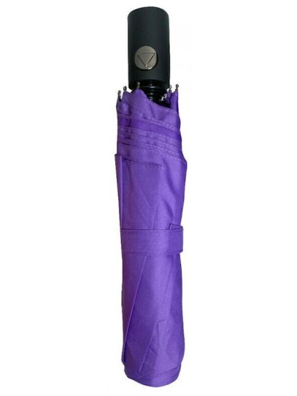Trend Haus Αυτόματη Ομπρέλα Βροχής Σπαστή Μωβ 55cm