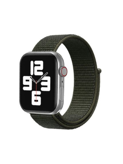 Simple Fashion Nylon Watch Band για Apple Watch Ultra 49mm / Series 8&7 45mm / SE 2&6&SE&5&4 44mm / 3&2&1 42mm, with Magic Stick (Army Green)