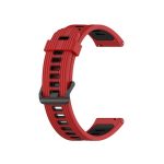 Για Samsung Galaxy Watch4/Active2 Ζώνη ρολογιών σιλικόνης 20 mm με δύο χρώματα (κόκκινο μαύρο)