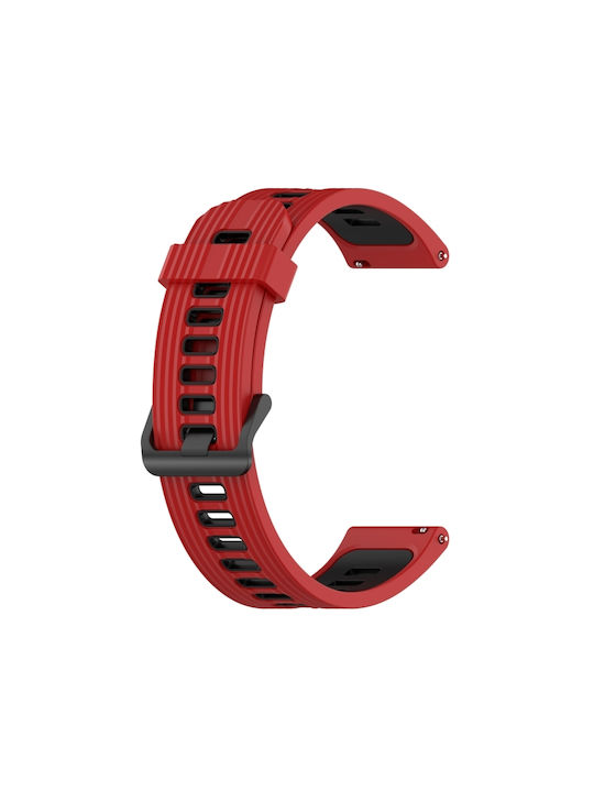 17e3d473-b5f0-4838-935c-87b17eca6390_0.jpg Για Samsung Galaxy Watch4/Active2 Ζώνη ρολογιών σιλικόνης 20 mm με δύο χρώματα (κόκκινο μαύρο) - Image 1