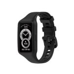 Για Huawei Band 7 / 6 Pro / 6 / Honor Band 6 Universal Integrated Silicone Watch Band (Μαύρο)