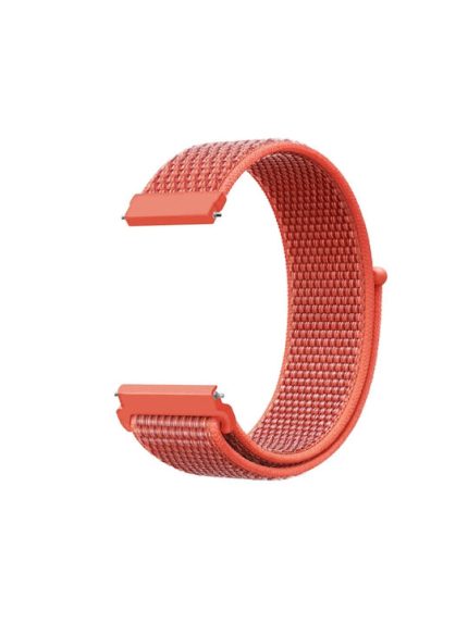 For Samsung Galaxy Watch 42mm Nylon Braided Watch Band (ΠΟΡΤΟΚΑΛΙ ΣΚΟΥΡΟ )