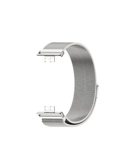 Για Huawei Watch Fit Mijobs Milan Μαγνητικό λουρί από ανοξείδωτο ατσάλι (ασημί)