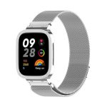 Για Xiaomi Redmi Watch 3  2 in 1 Milan Metal Watch Band με πλαίσιο ρολογιού (ασημί)