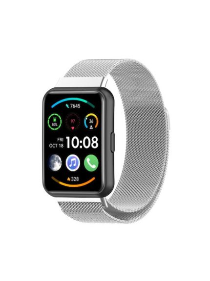 Για Huawei Watch Fit 2 Milan Μαγνητικό λουράκι από ανοξείδωτο χάλυβα (ασημί)