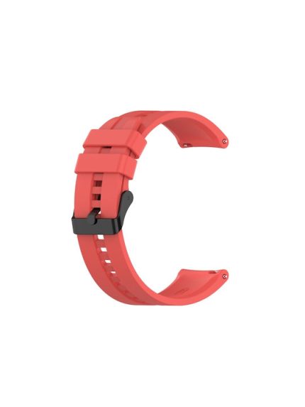 Για Huawei Watch GT 2 Ζάντα ρολογιού σιλικόνης 46 mm με μαύρη πόρπη (κόκκινο) Συμβατά μοντέλα : κατάλληλο για Huawei Watch GT2 Pro, Watch GT 2e, Watch GT (42mm, 46mm), Watch GT2 46MM, Honor Watch GS Pro, Honor Magic Watch 2 46mm, Honor Magic Watch 1ης γεν