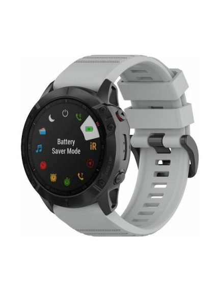 Λουράκι σιλικόνης Garmin Fenix 3/5X/3HR/5X Plus/6Χ/6Χ Pro/7X (26mm) grey