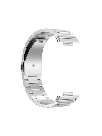 For Huawei Watch Fit 2 Three-bead Metal Stainless Steel Watch Band (ΑΣΗΜΙ)