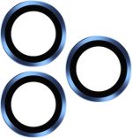 TOTUDESIGN AB-061 Golden Shield Series Metal Frame Camera Lens Film For iPhone 13 Pro / 13 Pro Max(Blue)