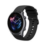 Για το Amazfit GTR 3 Pro 22mm μονόχρωμο λουράκι ρολογιού σιλικόνης (μαύρο)