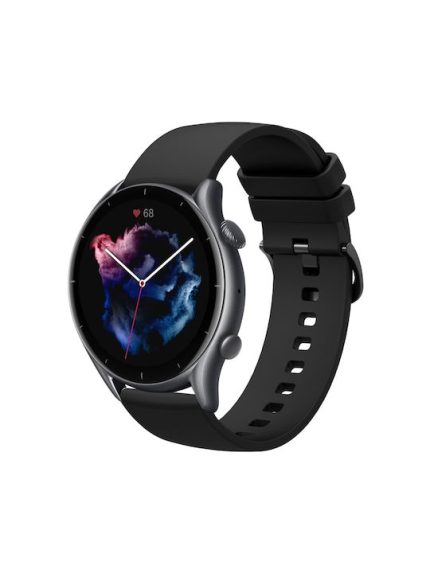 Για το Amazfit GTR 3 Pro 22mm μονόχρωμο λουράκι ρολογιού σιλικόνης (μαύρο)