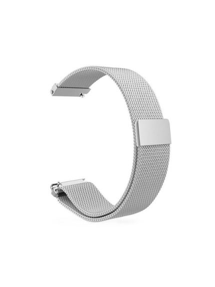 Milanese Stainless Steel Band για Samsung Gear S3 46mm/ Pace/ Stratos/ Watch GT/ GT2 / GTR /Versa/ Magic 2 (Fits All 22mm)- Silver
