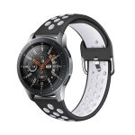 For Galaxy Watch 46 / S3 / Huawei Watch GT 1 / 2 22mm Smart Watch Silicone Double Color Watch Band, Size:S(Black White)
