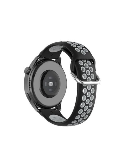 Για Huawei Watch 3 / 3 Pro 22mm Sport Band σιλικόνης δύο χρωμάτων (Μαύρο γκρι)Εφαρμοσμένα μοντέλα: κατάλληλα για Huawei Watch 3, Watch 3 Pro, Watch GT2 pro, Watch GT2 pro ECG, Watch GT 2e, Watch GT (42mm, 46mm), Watch GT2 46mm , Honor Watch GS PRO, Honor