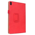 Lenovo Tab P10 TB-X705F & Tab M10 FHD REL TB-X605FC/LC & Tab M10 TB-X605F / TB-X505F Retro Texture PU Δερμάτινη Οριζόντια δερμάτινη θήκη με θήκη & 2 υποδοχές για κάρτες & λουράκι χεριού (κόκκινο) - Image 2