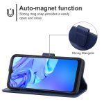 Δερμάτινη θήκη τηλεφώνου για TCL 305 / 30 SE / 306 & Sharp Aquos V6 / V6 Plus (Μπλε) - Image 3