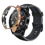 Για ρολόι HUAWEI GT Classic / GT Active / GT Sport 46mm ENKAY Hat-prince 2 σε 1 Θήκη TPU από ηλεκτροπλάκα πλήρους κάλυψης + 0,2 mm 9H 2,15D μεμβράνη από σκληρυμένο γυαλί με κυρτή άκρη (ροζ χρυσό) - Image 2