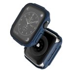 Plating PC Frame Watch Case with Tempered Film For Apple Watch Series 6 & SE & 5 & 4 44mm(Blue) - Image 2