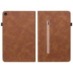 For Tab M10 10.1 3rd Gen Skin Feel Solid Color Zipper Leather Tablet Case(Brown) - Image 3