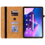 For Lenovo Tab M10 10.1 3rd Gen Skin Feel Solid Color Zipper Leather Tablet Case(Yellow) - Image 2