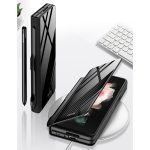 Για Samsung Galaxy Z Fold3 5G GKK Flip Tempered Glass θήκη τηλεφώνου με υποδοχή στυλό (Μαύρη) - Image 5