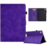 Για Huawei MatePad T 10 / T 10s / Honor Pad 6 / X6 ανάγλυφο Smile Flip Tablet Δερμάτινη θήκη (Μωβ)