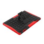 Για Lenovo Tab M10 X605 / X505 Tire Texture Προστατευτική θήκη tablet TPU+PC με θήκη (κόκκινη) - Image 5