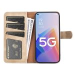 Για OPPO A96 5G Οριζόντια αναποδογυρισμένη δερμάτινη θήκη τηλεφώνου (κίτρινη) - Image 2