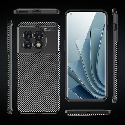 Για OnePlus 11 5G Carbon Fiber Texture Αντικραδασμική θήκη τηλεφώνου TPU (Μαύρη)