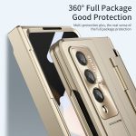 Για Samsung Galaxy Z Fold4 Ενσωματωμένη πτυσσόμενη θήκη τηλεφώνου με μεντεσέ (Champagne Gold) - Image 3