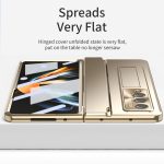 Για Samsung Galaxy Z Fold4 Ενσωματωμένη πτυσσόμενη θήκη τηλεφώνου με μεντεσέ (Champagne Gold) - Image 4