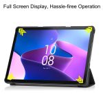 Για Lenovo Tab M10 3rd Gen Custer Pure Color Τρισπτυχωμένη Έξυπνη δερμάτινη θήκη tablet (Μαύρη) - Image 4